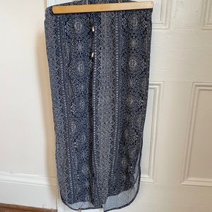 Patterned Midi Skirt